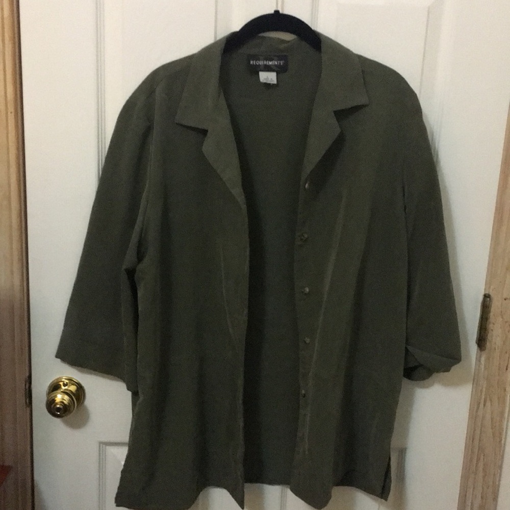 Hunter green chore shirt